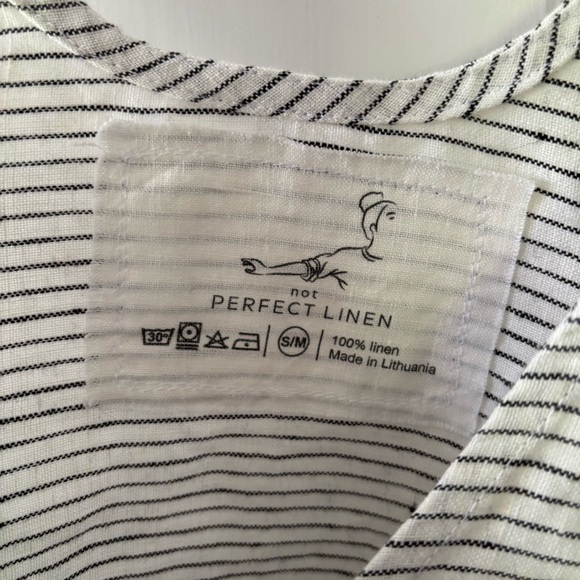 notPERFECTLINEN Porto Top, b/w stripes, size S/M - Picture 5 of 5
